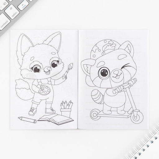 Цена за 2 шт. Подарочный набор, блокнот А6, 32 листа, наклейки, магнитные закладки «Для тех, у кого лапки»