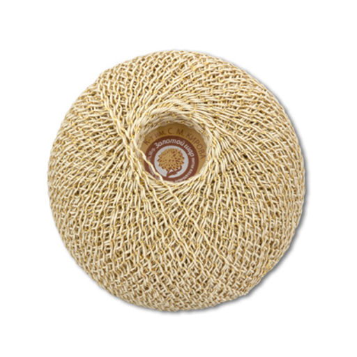 Пряжа СПБ Золотой шар вязальные 86% хлопок, 14% люрекс 6 шт. х 50 г 390 м №3203 коричневый