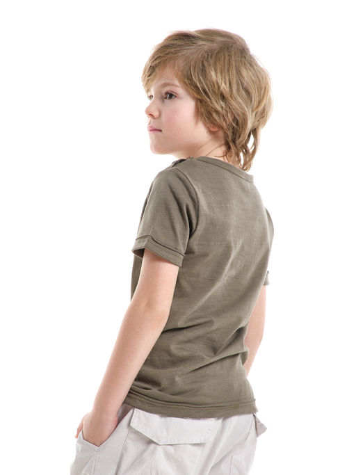 Футболка с карманом UD 7886 хаки - Mini maxi фото 2