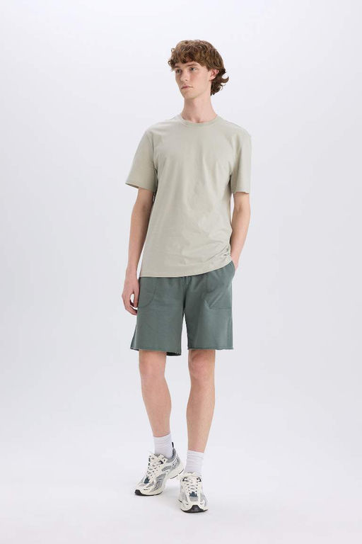 New Regular Fit Bisiklet Yaka Basic Duz K?sa Kollu Tisort - Defacto фото 3
