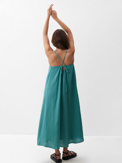 Сарафан женский летний MIST Muslin, бирюзовый, размер 42 (S)