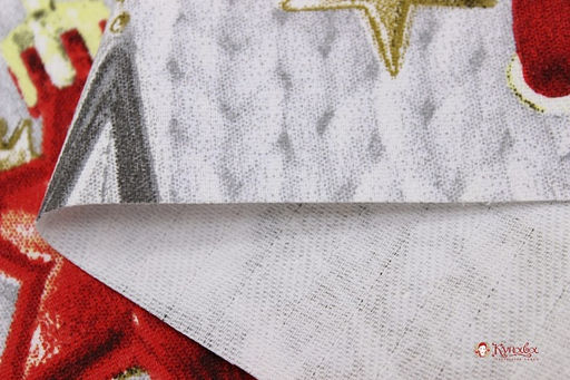 Дорожка Новогодние игрушки на вязании, ш.0.5м, хлопок -100%, 228гр/м.кв - Купава фото 3