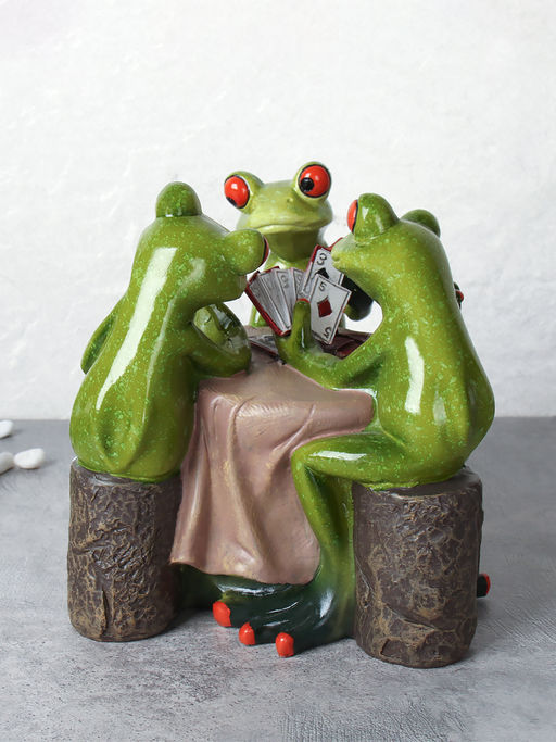 Фигурка Лягушки картежники 13 см / YX39025 /уп 12/ - Галеонтрейд фото 3