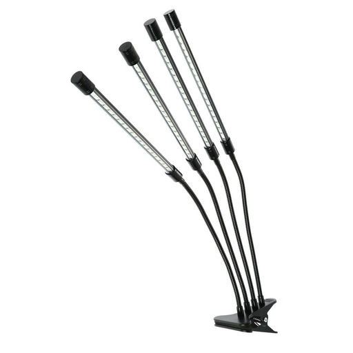 Фитосветильник для растений, светодиодный, 36 Вт, 250 мм, IP66, 5 В, USB, прищепка, таймер, биколорный