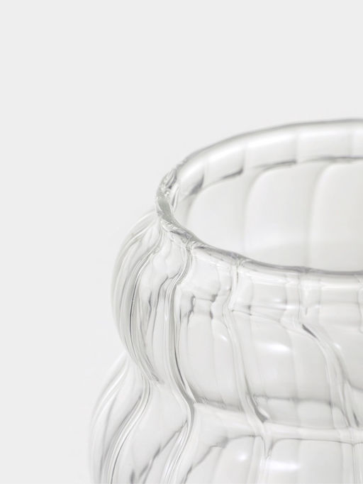 Баночка для мёда и варенья «Эко. Рельеф», 9×12.5 см, с бамбуковой крышкой и ложной, на подставке, стекло, прозрачная