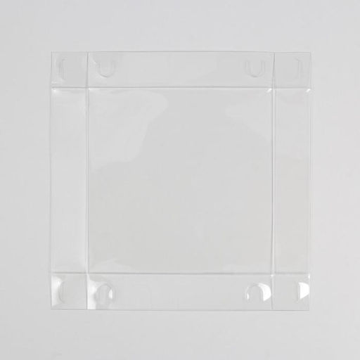 Цена за 5 шт. Коробка для кондитерских изделий с PVC крышкой Золото, 13 х 13 х 3 см