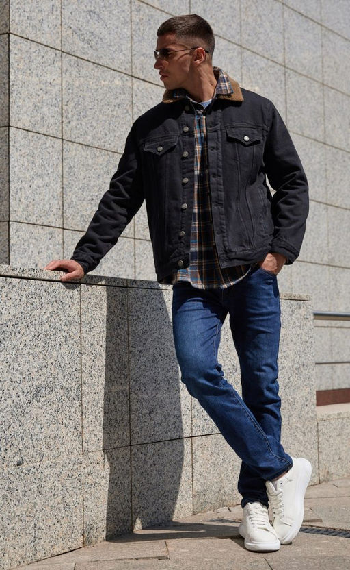 Куртка джинс утепл F021-1370-01W black - Fine joyce фото 5