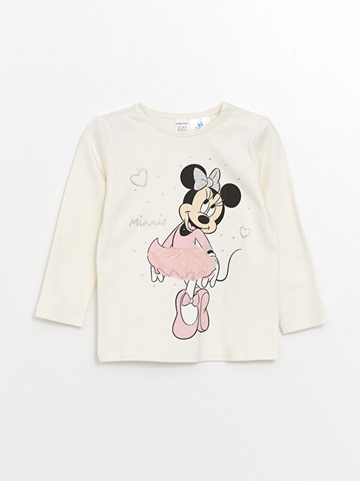Bisiklet Yaka Minnie Mouse Bask?l? K?z Bebek Pijama Tak?m? - Waikiki фото 2