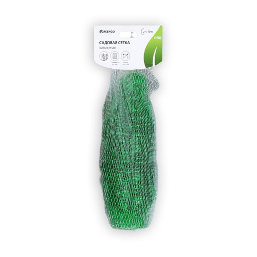 Сетка садовая для огурцов, шпалерная, 10×2 м, ячейка 15×15 см, Greengo