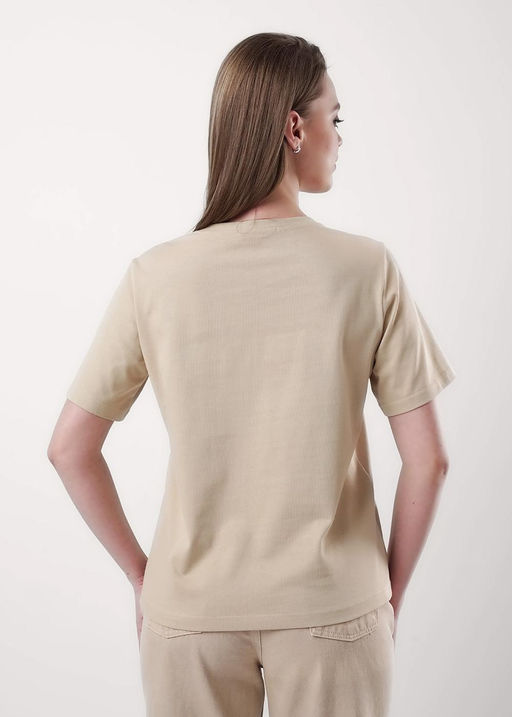 CLE Футболка жен. 256682кдт_п бежевый - Clever wear фото 4
