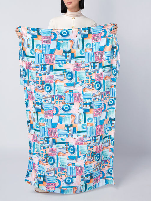 Большой, мягкий, тонкий и очень нежный двусторонний палантин с рисунком - Tantino фото 3