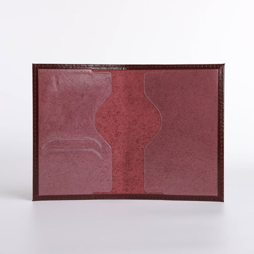 Обложка для паспорта, тиснение фольгой, гладкая, бордовая