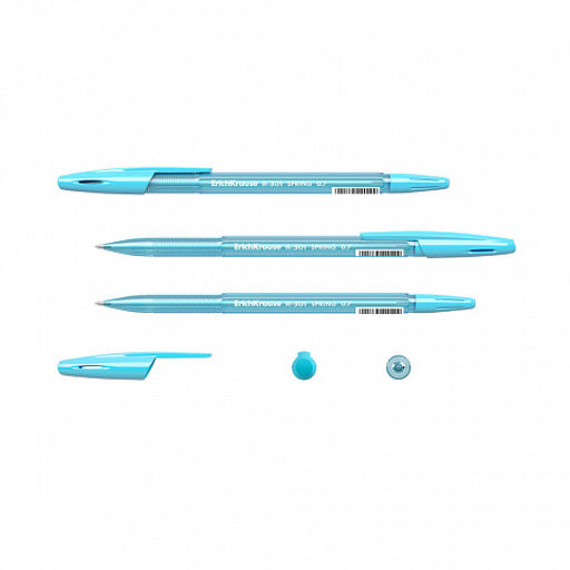 Цена за 50 шт. Ручка шариковая ErichKrause R-301 Stick Spring 0.7, цвет чернил синий (в коробке по 50 шт.)  фото 16