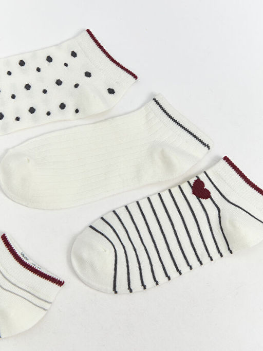 Bask?l? Kad?n Patik ?orap 5li