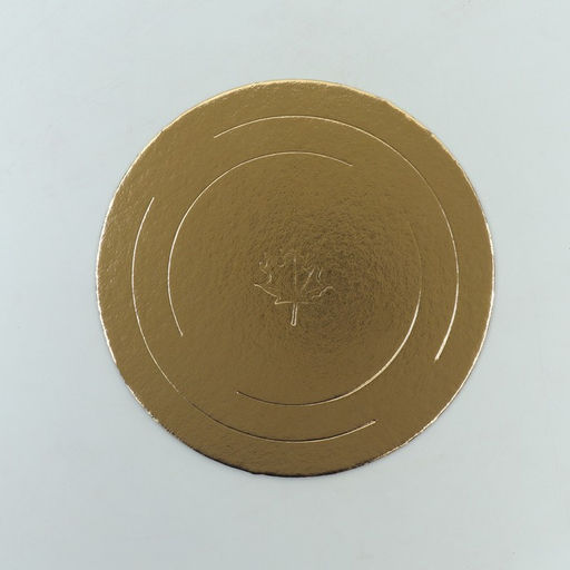 Цена за 5 шт. Подложка для торта усиленная, 22 см, золото 2.5 мм