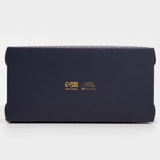 Цена за 5 шт. Коробка для капкейка «Фотографичный синий», 16 х 8 х 10 см