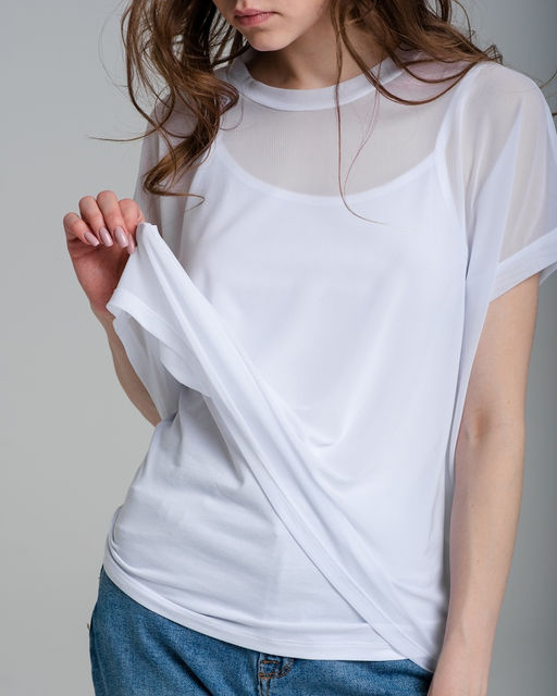 Двойка: Топ на бретельках и футболка-сетка - Sahar art lab фото 6