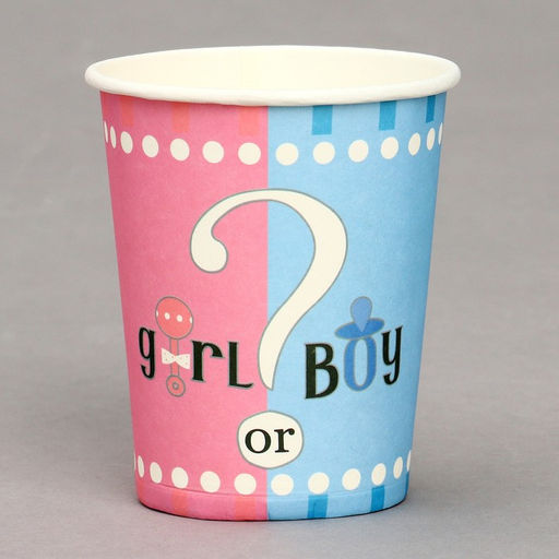 Цена за 3 шт. Стаканы бумажные «Гендер-пати», в наборе 6 шт.