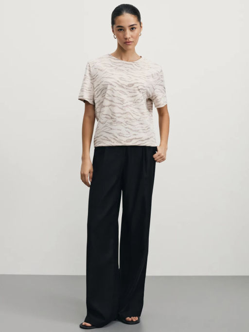 Футболка прямого кроя с принтом / Zarina  фото 3