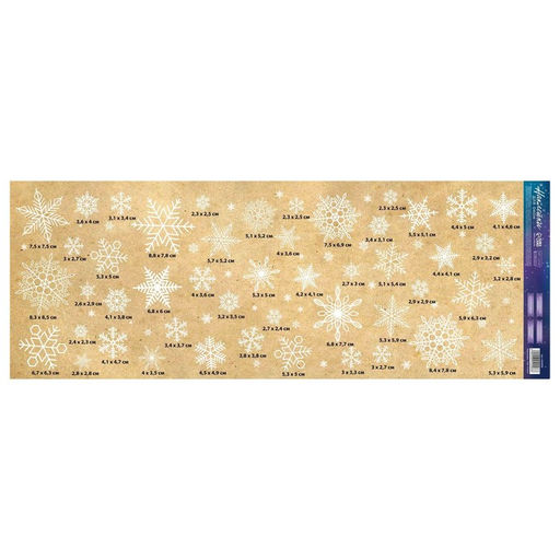 Наклейки на окна многоразовые «С Новым годом», снежинки, 70×25 см