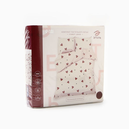 Постельное бельё Этель 2 сп First love 175*215 см, 200*220 см, 70*70 см -2 шт, бязь 125 г/м2, хл 100%  фото 7
