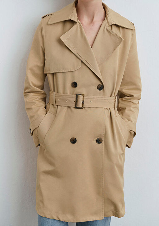 Kahverengi Trenckot - Mavi фото 6