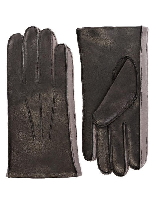 Перчатки мужские ш+каш. OS00109 black/grey - Eleganzza фото 2