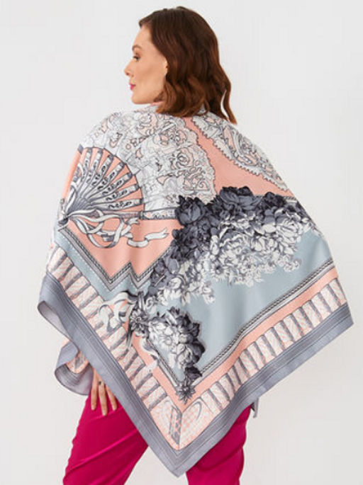 Большой, мягкий, тонкий и очень нежный двусторонний платок с рисунком. - Tantino фото 15