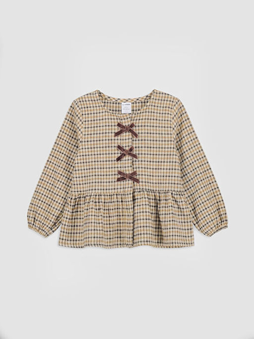 Fiyonk Detayl? K?z ?ocuk G?mlek ve Tayt