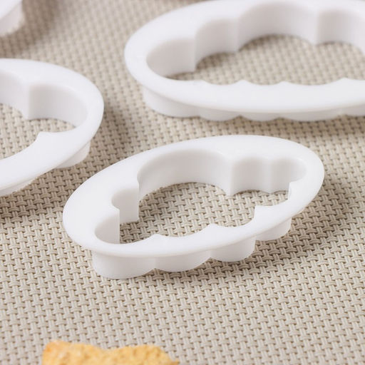 Формы для вырезания теста и мастики Доляна, набор 5 шт., 7.8?4.6?1 см, пластик, белые  фото 3