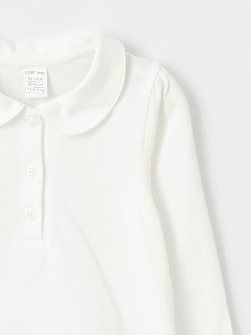 Bebe Yaka Uzun Kollu Basic K?z Bebek Ti??rt - Waikiki фото 2