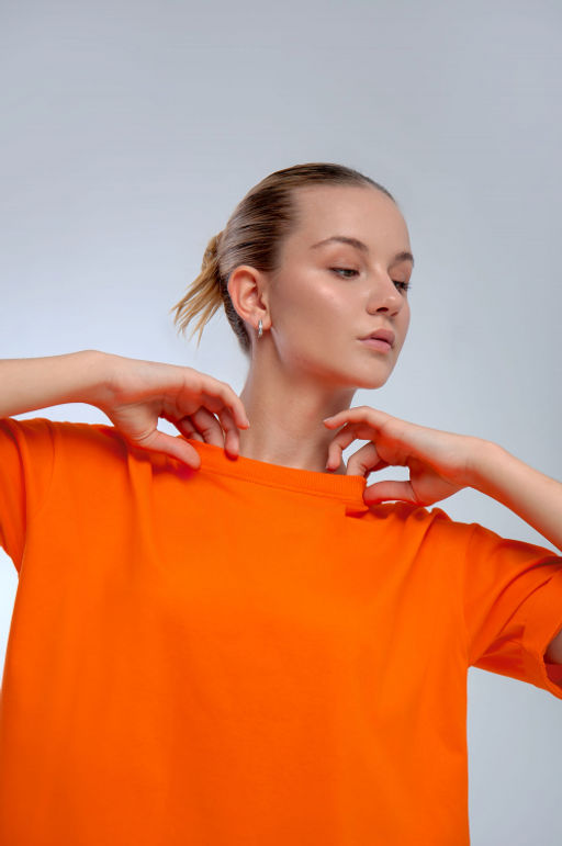 Арт. 31120 Футболка женская 44-52 (5 шт) Цвет:оранжевый - Калинка фото 18