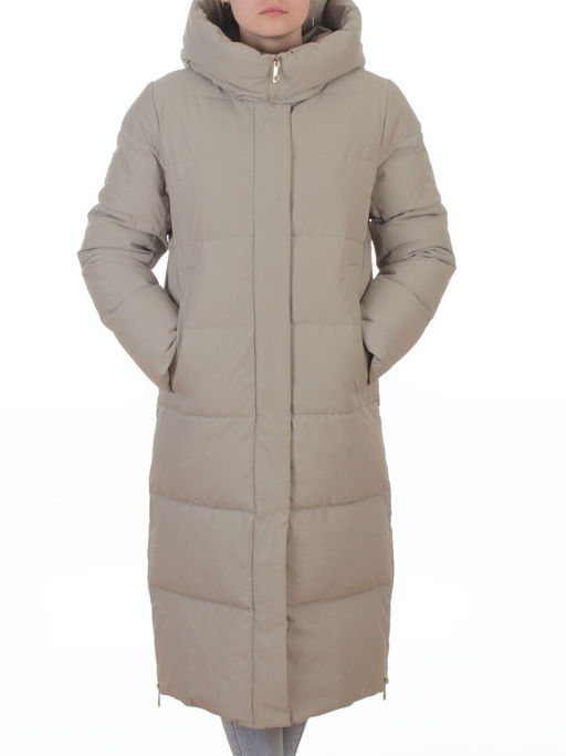 L667 BEIGE Пальто зимнее женское (200 гр. холлофайбер) - Fashion фото 3