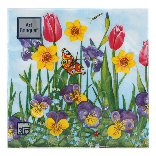 Ф301 Салфетки Art Bouquet 33*33, 3-х сл, 20шт. "Цветочная сказка" /12