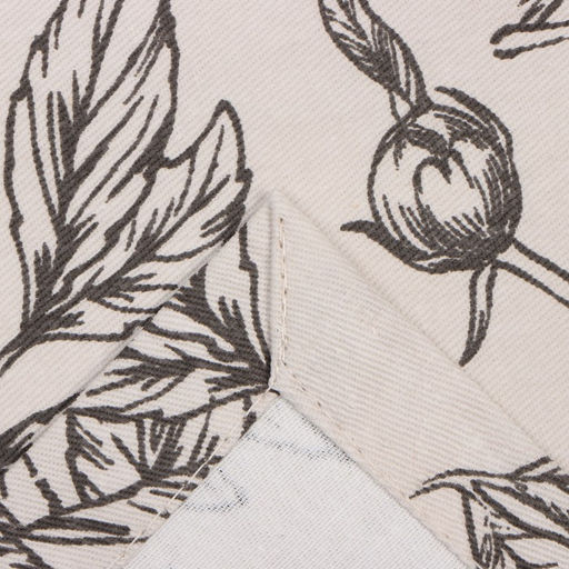 Шторы для кухни с подхватами Этель Black flowers, 149×180 см, комплект - 2 шт.