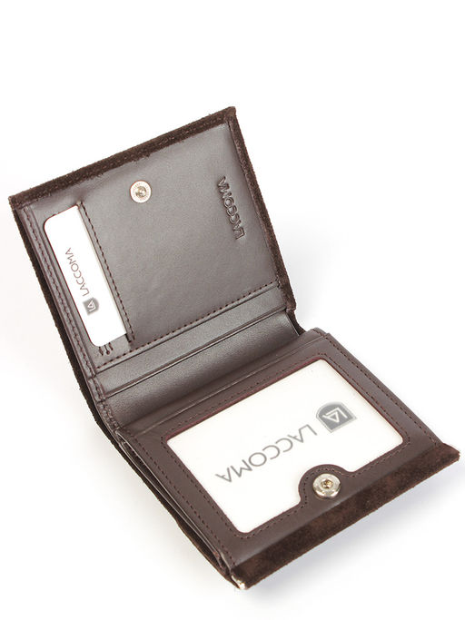 LACCOMA кошелек LA-2076-З-темно-коричневый натуральная замша