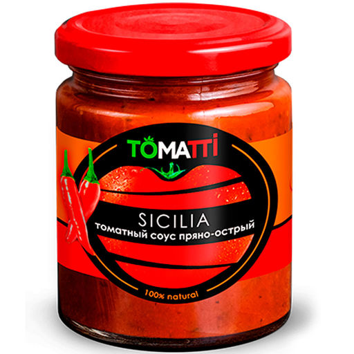 Соус Томатный ТОМАТТИ SICILIA пряно-острый 250гр