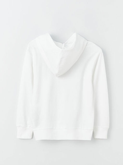 Bask?l? Uzun Kollu Erkek ?ocuk Hoodie - Waikiki фото 3