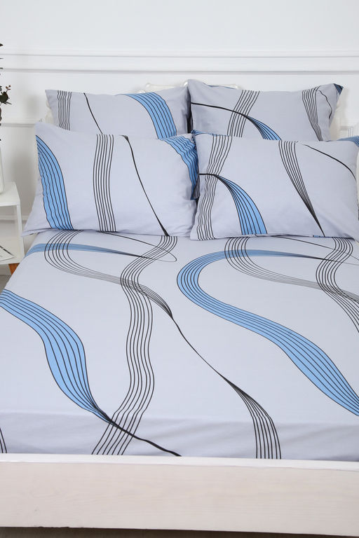 Простыня на резинке поплин Джаз