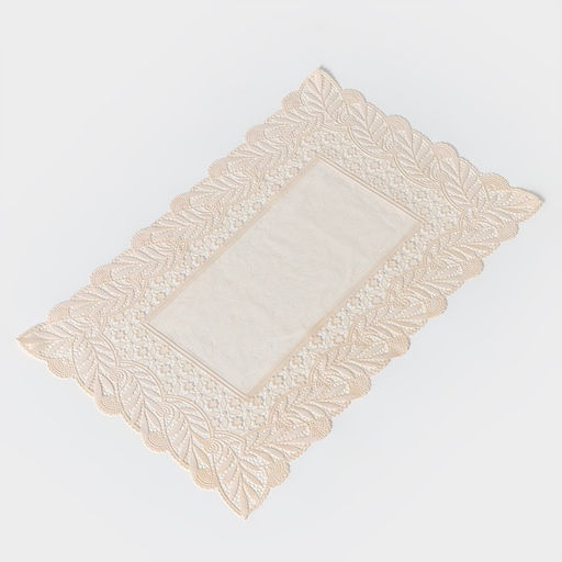 Набор салфеток ажурных для стола Доляна, 4 шт, 4630 см, ПВХ, цвет бежевый  фото 3