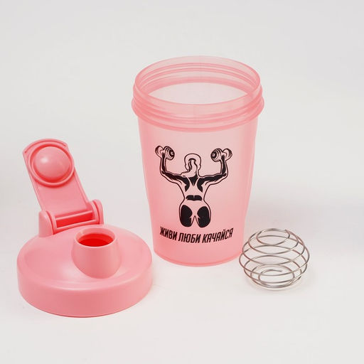 Шейкер спортивный Женщина с гантелями, 400 мл