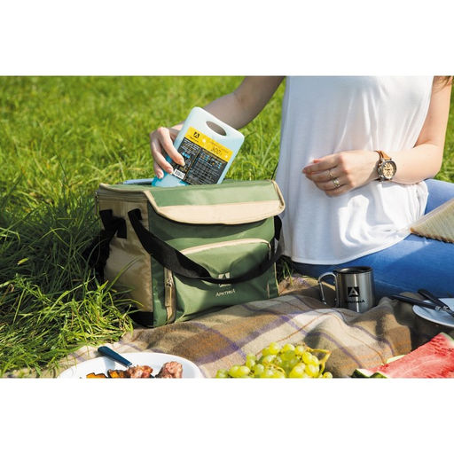 Термосумка «Арктика» на молнии, объём 20 л, с люком, зелёная