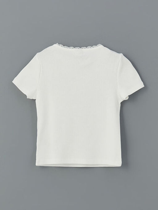 Bisiklet Yaka K?z ?ocuk Ti??rt