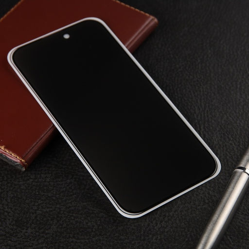 Защитное стекло для iPhone 14 Pro, антишпион, 9H, 0.33 мм, чёрное