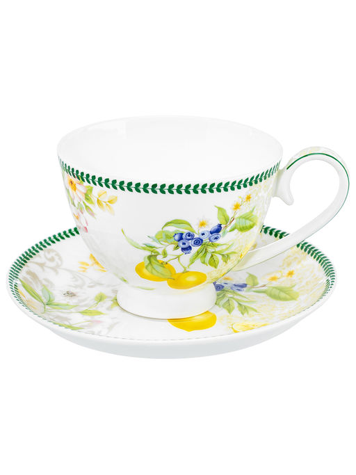 Чайн. пара 2 пр. 300 мл 12,5*9,5*7 см Лимоны на ножке, NEW BONE CHINA - Elan gallery фото 25