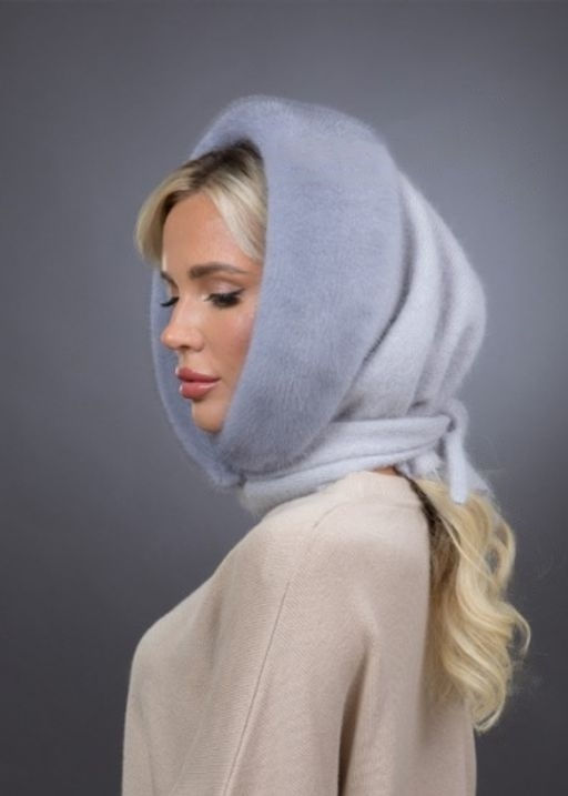 Платок ангора натуральная норка Сапфир - Davidovfox фото 6