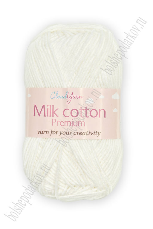 Пряжа Milk cotton Premium 50 гр (10 шт) SF-7847, белый