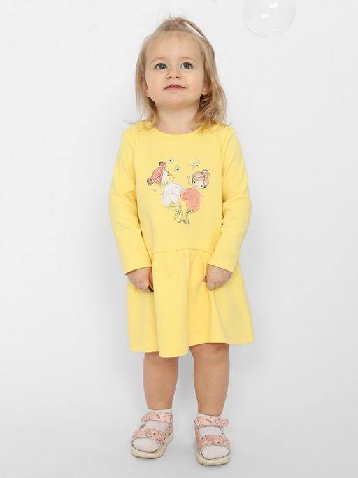 CRB wear/CSNG 63416-30-347 Платье для девочки,желтый/Ex.Cherubino  фото 3