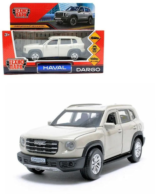 Технопарк. Модель "Haval Dargo" 12 см, дв, багаж, инерц, светло-серый, в кор. арт.DARGO-12-SR