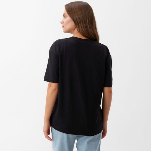 Футболка женская KAFTAN: Basic line, чёрная, размер 52-54